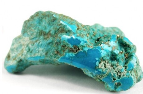Turquoise, shown in its natural state, can also make a stunning, organic addition to any cocktail table or shelf.