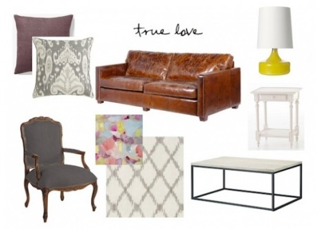 Here our Dawson Diamond Rug works perfectly with these other pieces to create Lauren's quintessential "True Love" living space!