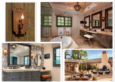 Here are a few snapshots of our Max Sconces featured in the casitas of this luxury resort.
(Photos courtesy of Rancho Valencia/Clayton Gray Home)