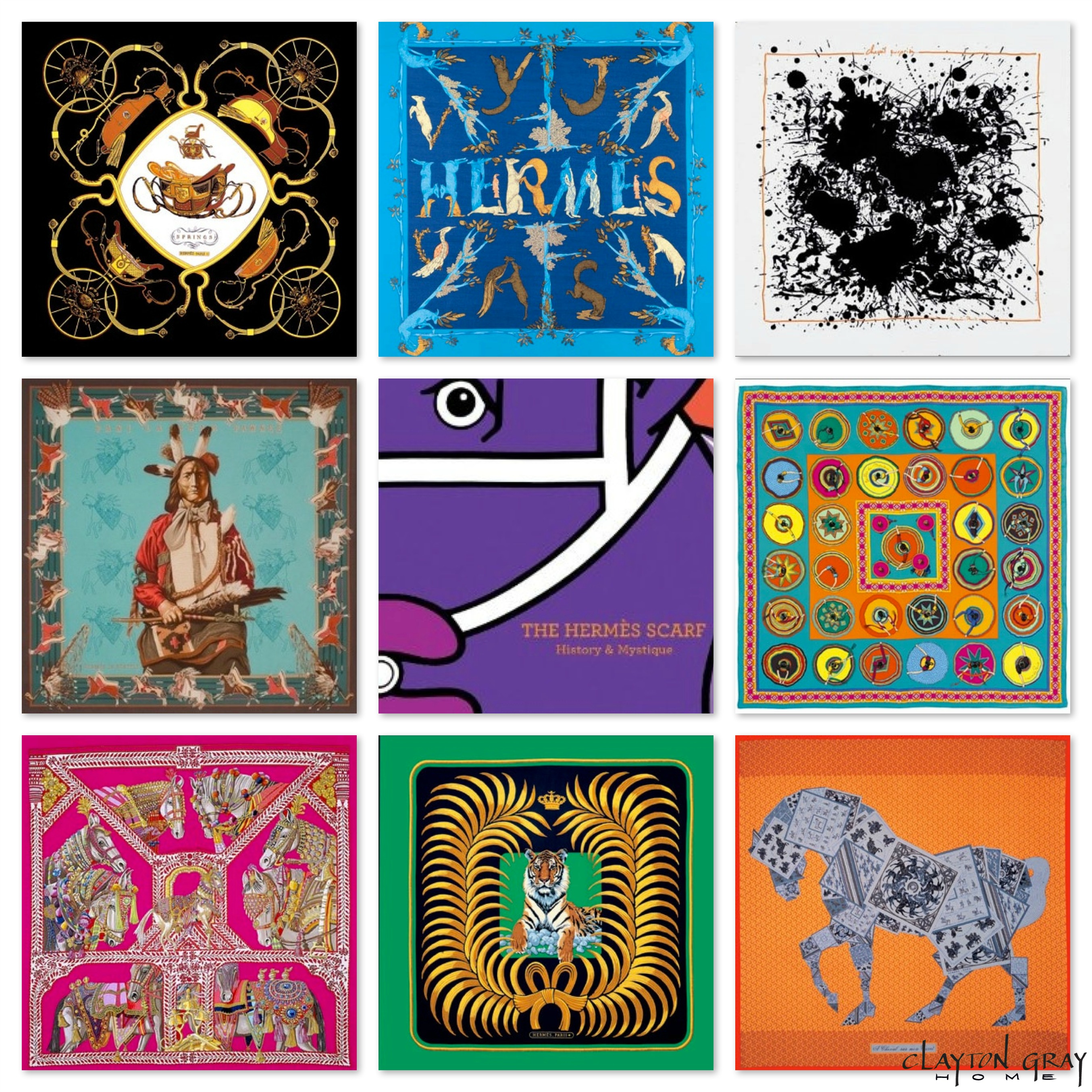 Our New Hermes Scarf Book Featuring Designs By A Texas Postman… Clayton Gray Home Blog