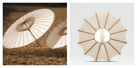 Our Daniela Mirror by MadeGoods mimics the lines and styling of this oriental parasol, perfectly!