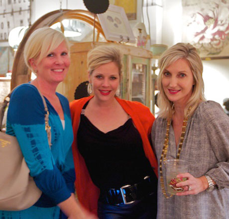 Angier Miller, Elaine Sweeney and Wendy Garraty of Clayton Gray Home enjoy catching up.